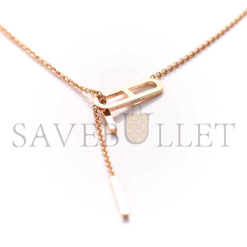 h**mes 18k rose gold Di*m*nd pm ever chaine d